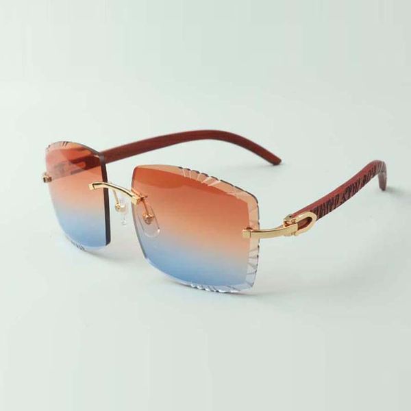 

prescription sunglasses 3524022 with cutting lens natural tiger wooden temples and 58mm, White;black