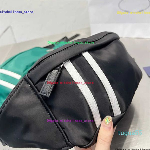 

waist bags nylon canvas check bumbag men women chest bags classic stripe