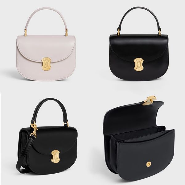 

mirror quality messenger bag womens celins saddle purse luxury tote handbags designer besace teen triomphe mens shoulder bags genuine leathe