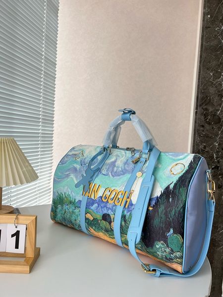

designer duffle bags van gogh holdalls duffel bag luggage genuine leather travel bags men women luggages travels fashion keep style all week