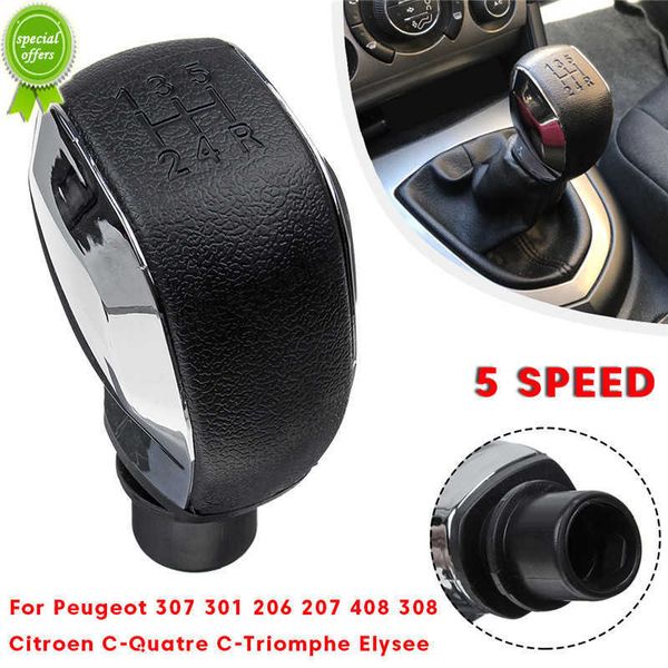 

new 5 speed gear shift knob lever for peugeot 306 307 301 206 207 408 308 508 2008 c4l c2 for citroen c-quatre c-triomphe elysee