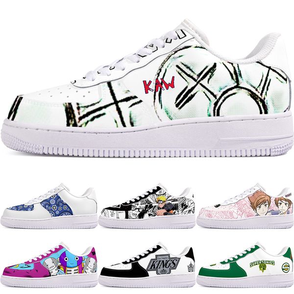 

DIY shoes winter Glossy fashion autumn mens Leisure shoes one for men women platform casual sneakers Classic cartoon graffiti trainers comfortable sports 105331