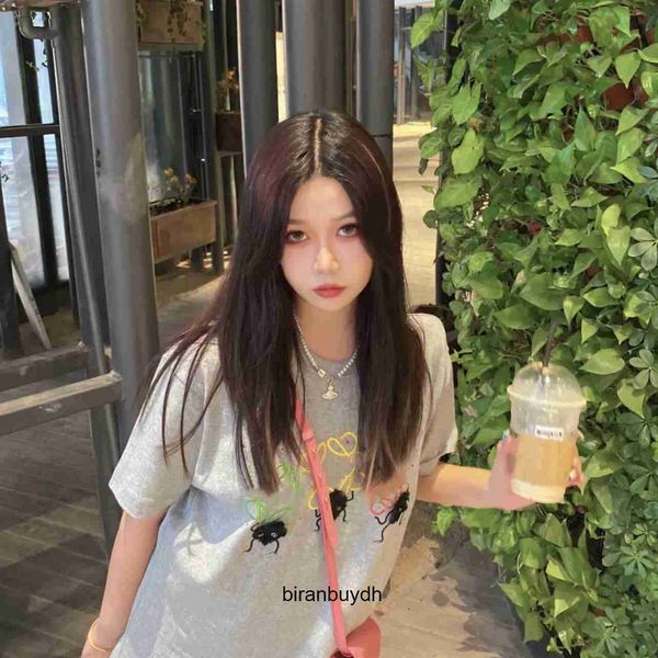 

men's t-shirts high edition luxury fashion luo family co branded anime character coal ball embroidery and women's loose short slee, White;black