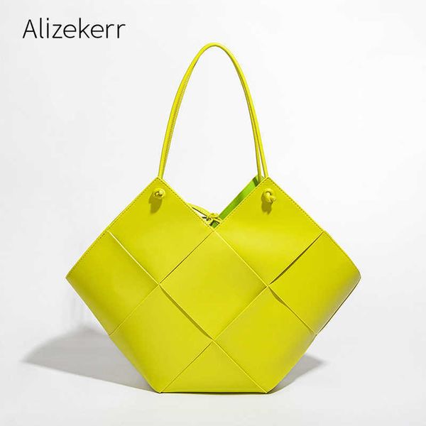 

evening bag large capacity avocado green woven tote bag for women new designer p