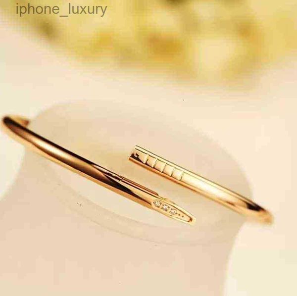

bangle nail bracelet love bracelet designer jewelry luxurious classic stainless steel metal diamond gold silver plate knot cuff charm for, Black