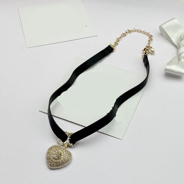 

pendant necklaces luxury jewelry fashion new leather heart necklace, Silver