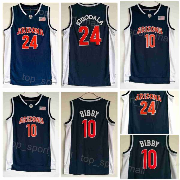 

arizona wildcats college 24 andre iguodala jersey basketball mike bibby 10 university navy blue team color embroidery and sewing for sport f, Black