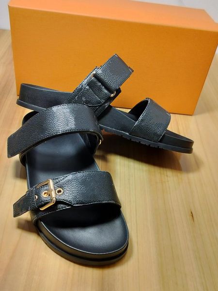 

beach shoes designer sandals summer 2023 new style 2 strips with canvas printed letters non slip sole men's and women's slippers n, Black