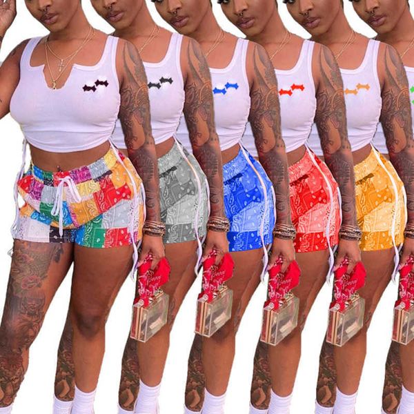 

two piece pants designer t shirt shorts cross print bikini cropped suit luxury cotton tshirt crop tracksuit dresses for woman, White