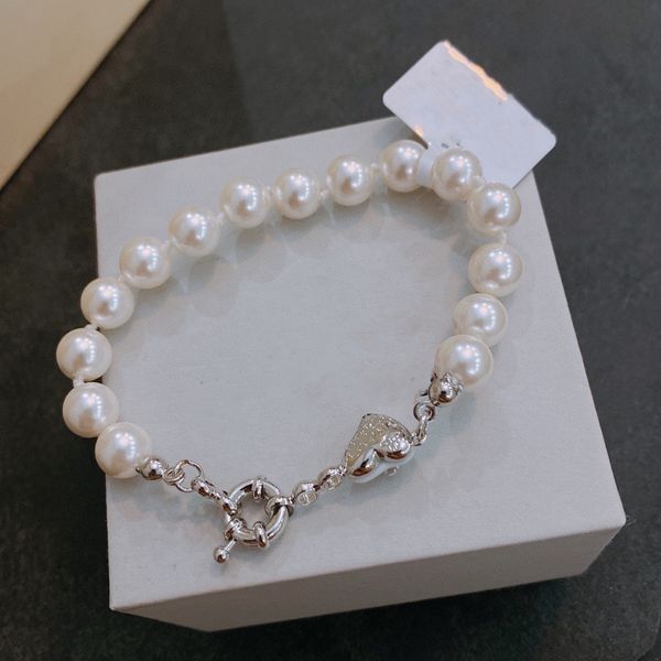 

designer charm bracelets letter vivian chokers luxury women fashion jewelry metal pearl bracelet cjeweler westwood kjhgyu, Golden;silver