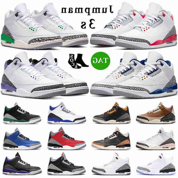

jordens 3 basketball shoes jumpman 3s retro lucky pine green fire red slim shady rust pink wizards archaeo brown dark iris racer blue jth ti