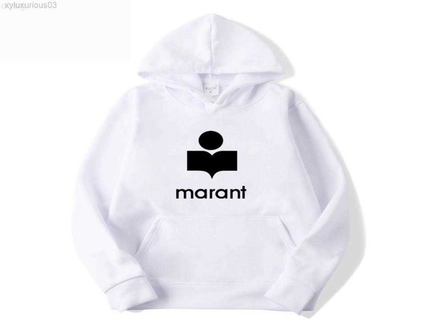 

autumn and winter men039s women039s marant classic letter fleece printed hat personalized leisure long sleeve sweater5393779, Black