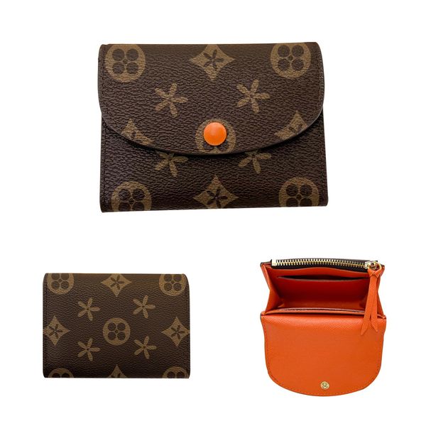 

embossing m41939 coin purse rosalie bag brown flower woman handbag card holders pouch luxurys designer women's men genuine leather key, Red;black