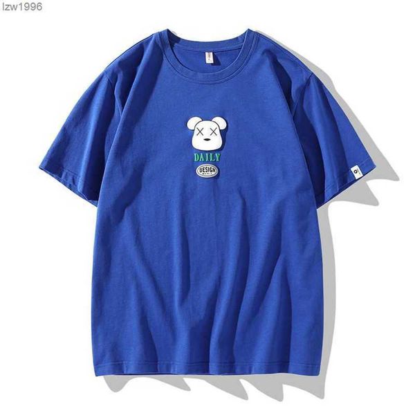 

s short new brand cotton fashion ins summer dress half sleeve men's t-shirt loose garment, White;black