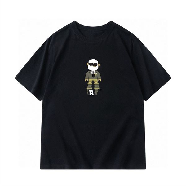 

men's t-shirt fashion men's t-shirts 2023 channel new cotton soft anti-wrinkle retro decorative printing letters casual student lo, White;black