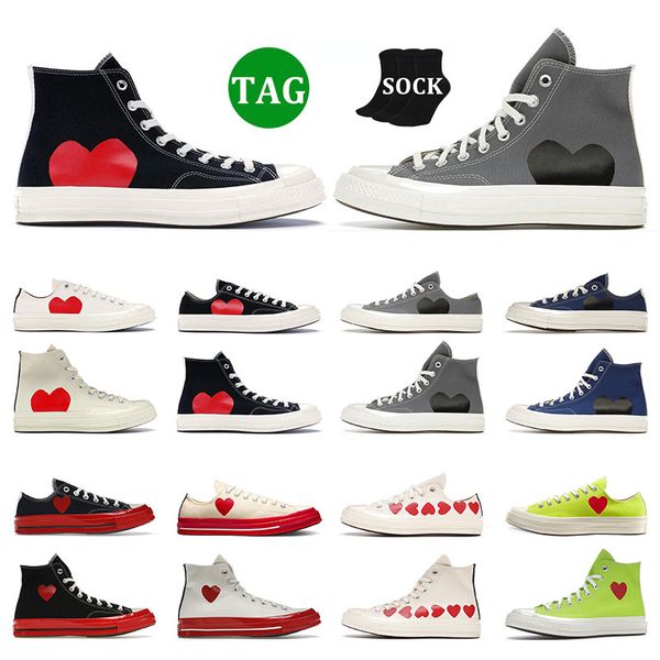 

2023 for men women casual shoes 1970s canvas all stars 1970 flat play black eyes low multi hearts mens sneakers sports womens trainers size