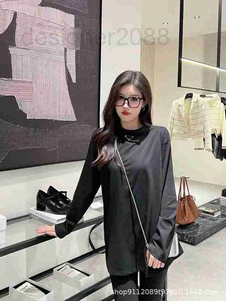 

women's t-shirt designer spring 2023 new solid round neck triangle panel short sleeve versatile fashion bottom trend fzh2, White