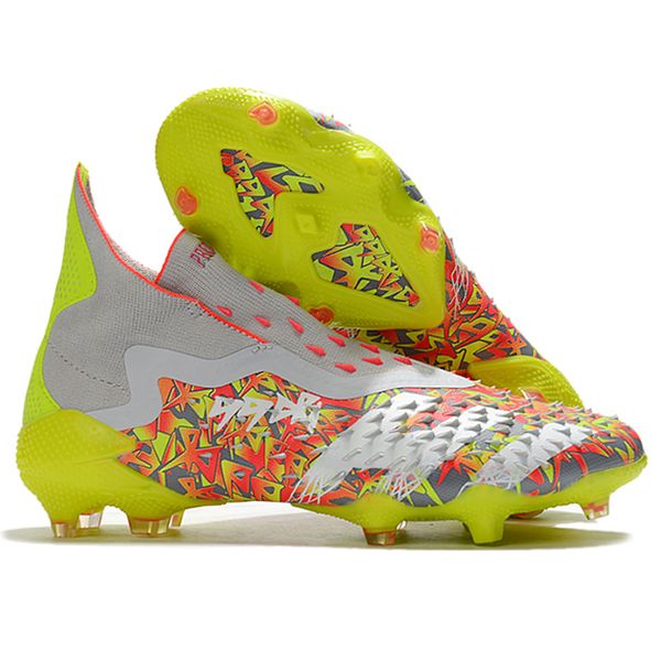 

men's soccer shoes fanatic predator high knitting suit fg football shoes predator freak