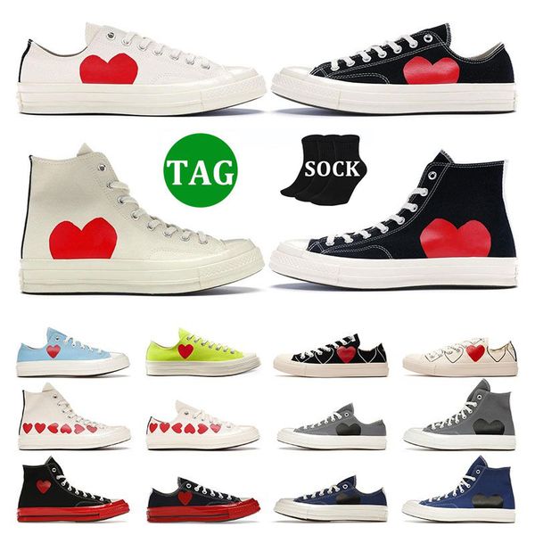 

men women casual shoes 1970s canvas shoe stars 1970 flat play navy eyes low multi hearts mens sneakers sports trainers size 35-44, Black