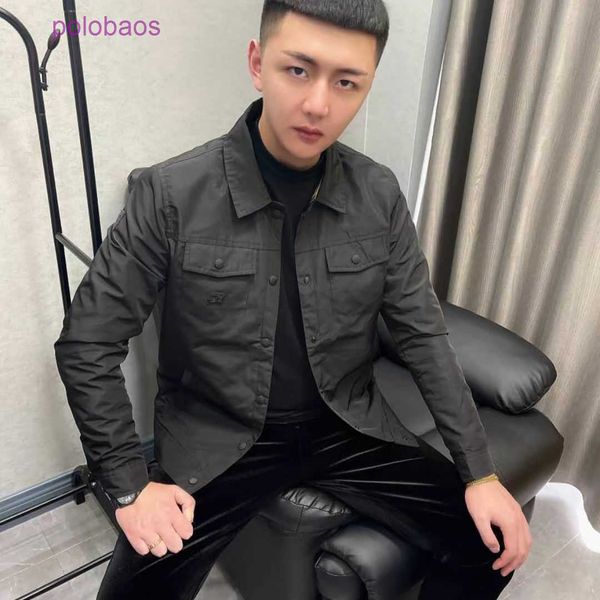 

brand burbersys clothes autumn spirit guy spring and new personality hooded warhorse jacket simple versatile slim fit fashion men's you, Black;brown