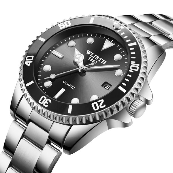 

bezel mens watches 40mm automatic 2813 movement watch luminous sapphire waterproof sports self wind fashion wristwatches movement watches dh, Slivery;brown