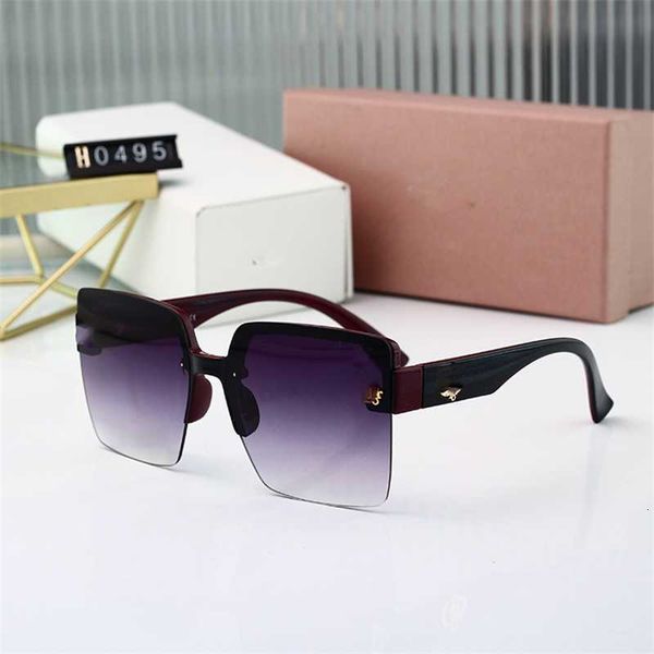 

designer sunglasses 2023 new box sunglasses women's fashion net red overseas frameless advanced sense, White;black