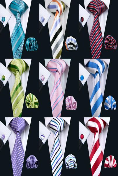 

whole stripe style classic tie set silk hanky cufflinks jacquard woven necktie men039s tie set business party work wedding2214800, Black;blue