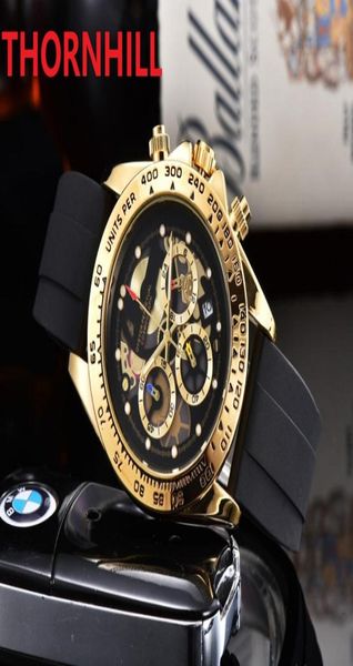 

crime selling black blue rubber silicone quartz mens watches fashion day date men designer watch gifts small dial working famo4059869, Slivery;brown