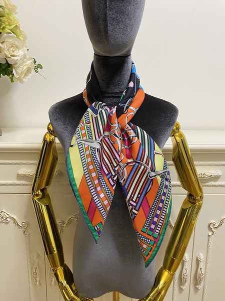 

women's square scarf scarves 100% twill silk material beautiful and fashion pint pattern size 90cm - 90cm, Blue;gray