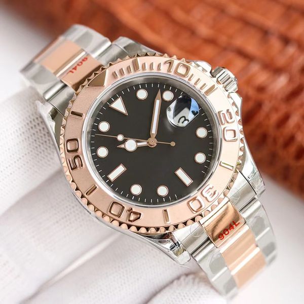 

men's automatic mechanical ceramic watch full stainless steel sapphire luminous watch u1 factory montre de luxe, Slivery;brown