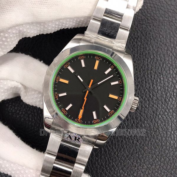 

mens watch 40mm automatic mechanical movement watches 904 stainless steel sliding clasp blue black dial sapphire wristwatches super luminous, Slivery;brown