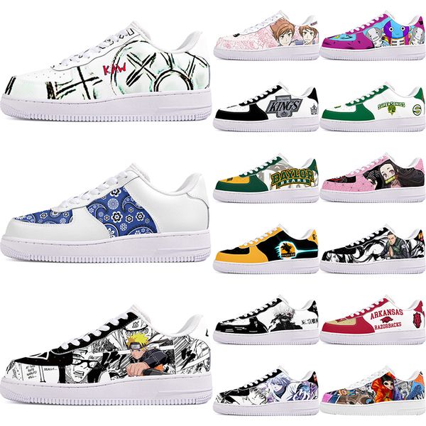 

DIY shoes winter clean fashion autumn mens Leisure shoes one for men women platform casual sneakers Classic cartoon graffiti trainers sports 103474