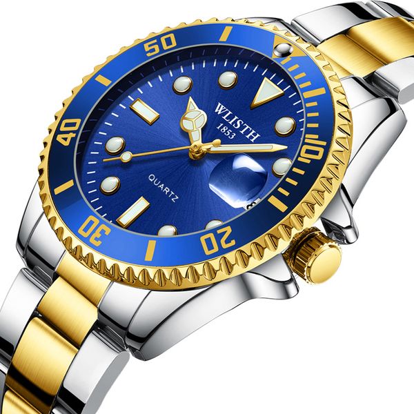 

2023 seller men watch 40mm movement gold black blue stainless steel festina watches woman 2813 movement diamond bezel lady ladies wristwatch, Slivery;brown