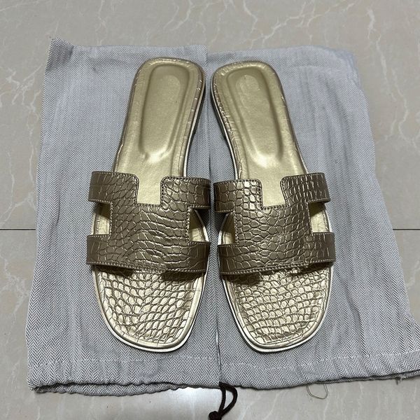 

size 35-43 designers slippers for women lazy floral slides woman flats platform sandals rubber brocade gear sole mule flip flops beach causa, Black