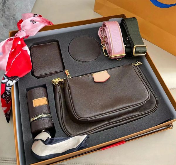 

women bag 3 piece set of boxes lipstick bag wallet scarf designers shoulder bags luxury crossbody girl messenger leather tote bag purse clas