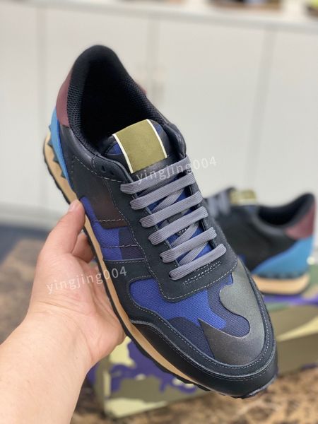 

2023 fashion boots designer shoes real leather handmade multicolor gradient sneakers men shoe, Black