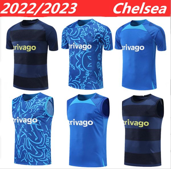 

2022 2023 cfc stirling football jersey training tank 22/23 polisic ziyech havertz kante werner abraham chilwell football shirt short sleeve, Black