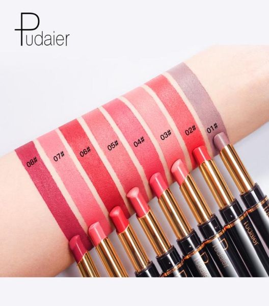

pudaier new double side lipstick with lip liner pencil matte lipstick long lasting waterproof rotating lip liner nonstick cup sex3941782