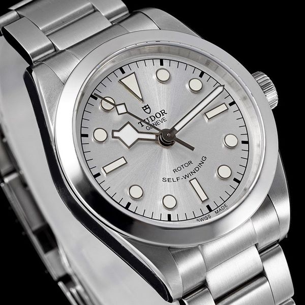 

tudors black bay aaa 3a quality watches brand 41mm men with gift box sapphire crystal automatic mechanical a04, Slivery;black