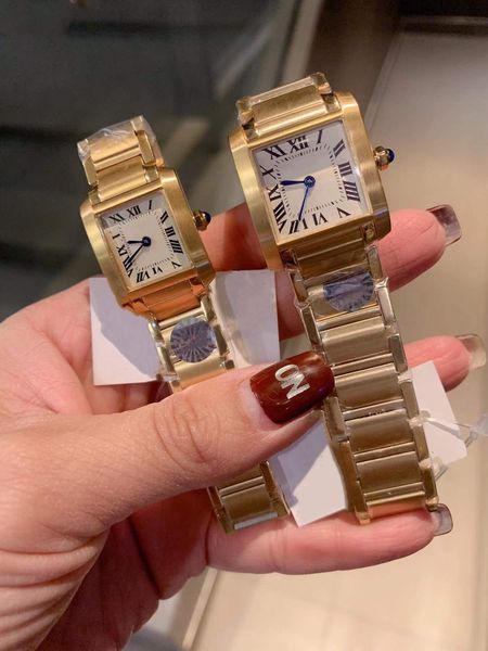 

u1 aaa classic watch stainless steel quartz watches for women men bracelet senior tank series wristwatches couples roman number watch geomet, Slivery;brown