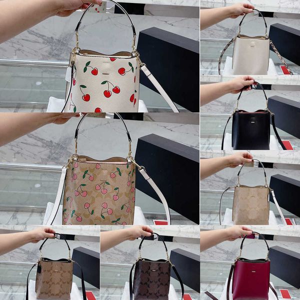 

luxury tote bag luxury bag designer handbags women vintage cherry beach leather totes classic black purse shopping bags 230207