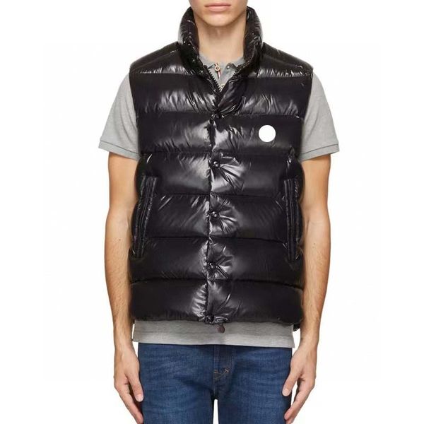 

stand-up collar down vest coat mens and women 'nfc' brand gilet casual street vests szie 1--5, Black;brown