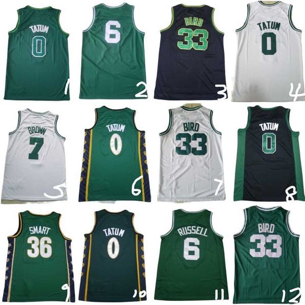 

2023 basketball jerseys new patch 0 33 7 36 jayson tatum larry bird jaylen brown marcus smart 53 12, Black;red