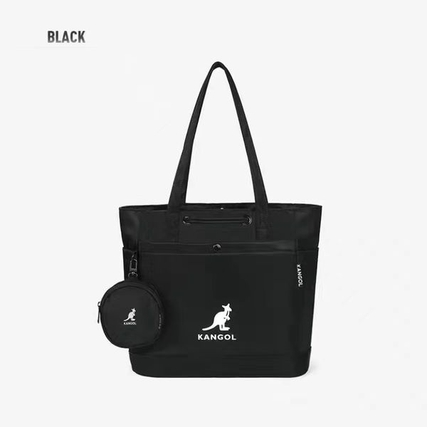 

handbag women's bag tote cotton filling kangol shopping shoulde tote single-sided real handbag drawstring nylon waterproof c5, Black