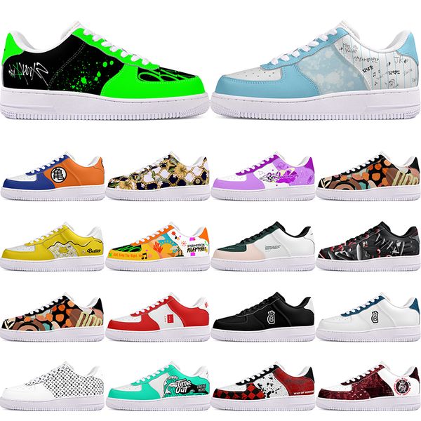 

DIY shoes winter fashionable autumn mens Leisure shoes one for men women platform casual sneakers Classic cartoon graffiti trainers comfortable sports 71788