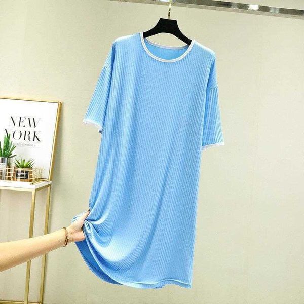 

modal thin pajamas womens long sleeved spring summer vertical pattern