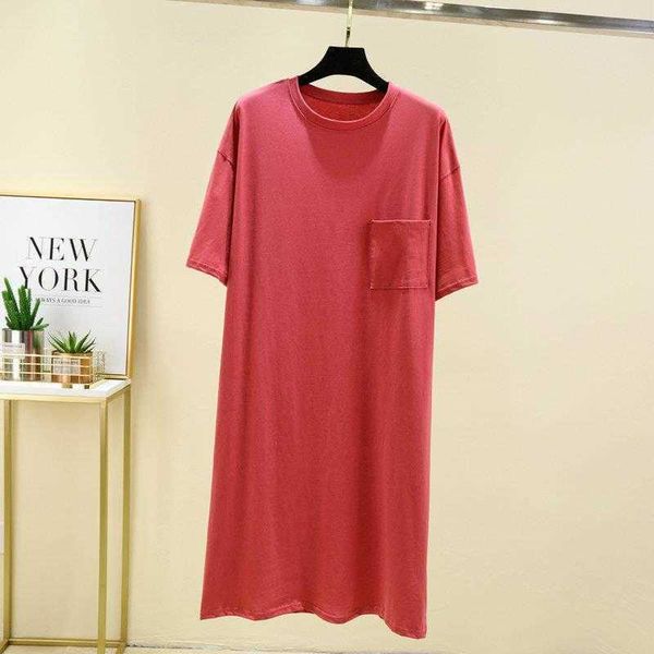 

pajamas womens summer thin cotton dress loose nightdress large size round tie