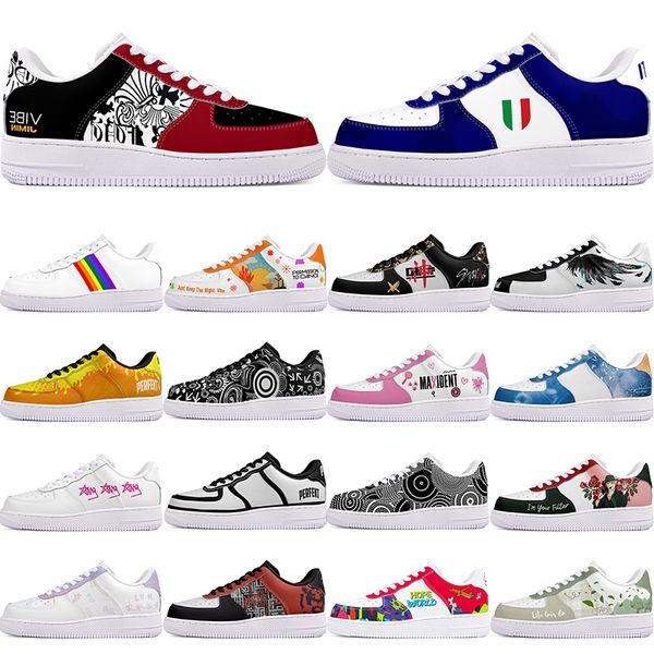 

DIY shoes winter clean fashion autumn mens Leisure shoes one for men women platform casual sneakers Classic cartoon graffiti trainers comfortable sports 100962