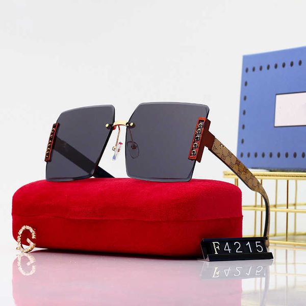 

2022 fashion metal frameless cut edge sunglasses women, White;black