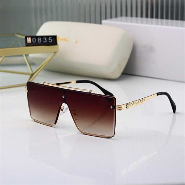 

designer sunglasses 2023 new fashion metal glasses men's and women's sunglasses beauty head box personality, White;black